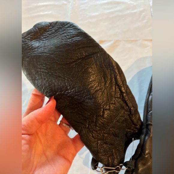 Genuine Deerskin Stay SOFT Black Leather GLOVES Mittens Medium VINTAGE Womens M - Picture 13 of 14